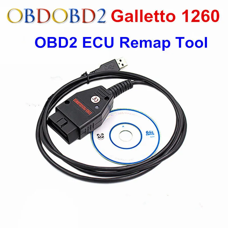 OBDII Galletto 1260 ЭКЮ переназначить Flasher инструмент EOBD OBD2 адаптер Galletto 1260 Чип ECU Тюнинг OBDII автомобилей Диагностика Интерфейс инструмент