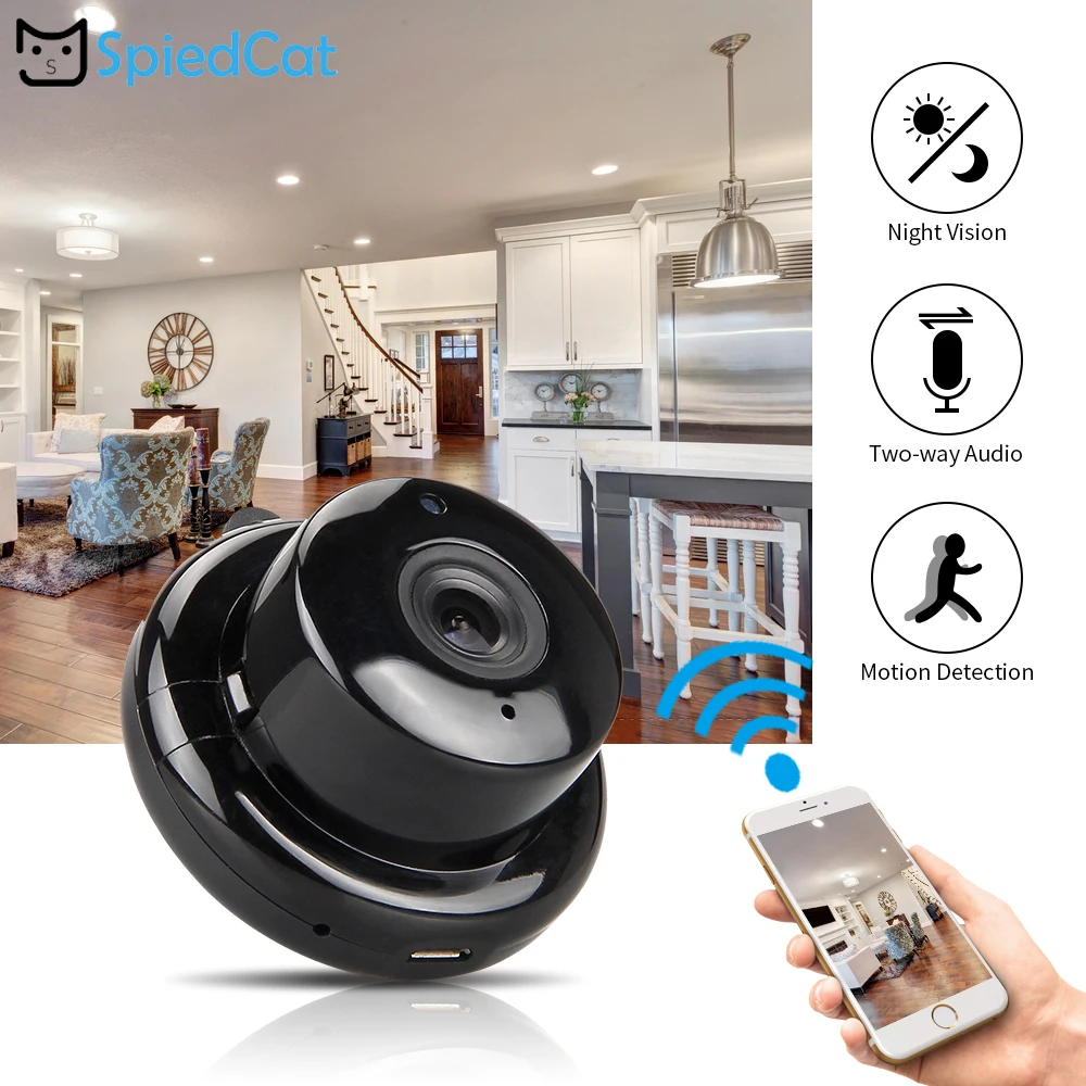 

Internet Smart VR Wide Angel HD WIFI Camera with Infrared Night Vision Way Intercom Motion Detection Free APP Remote Monitoring