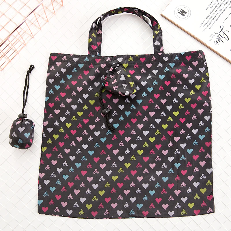 

Pocket square Shopping bag,Environment Eco-friendly folding reusable Portable Shoulder handle Bag Polyester for Travel Grocery