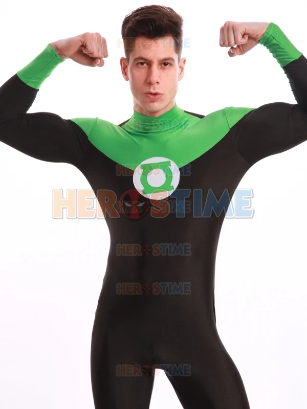 Новейший костюм зеленого фонаря спандекс Хэллоуин косплей супергерой Зеленый Фонарь распродажа костюмов зентай костюм
