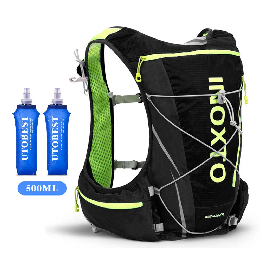 575black-500ml 10L Running Bag Bicycle Backpack Cycling Run Bag Rucksack Hydration Men Sport Bags Light Waterproof Riding Bike Back Pack - Цвет: 575black-500ml