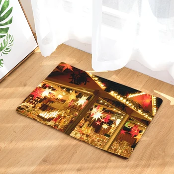 

Christmas Mats Anti-Slip Carpets Christmas Print Mats Bathroom Floor Kitchen Rugs 40X60 50X80cm