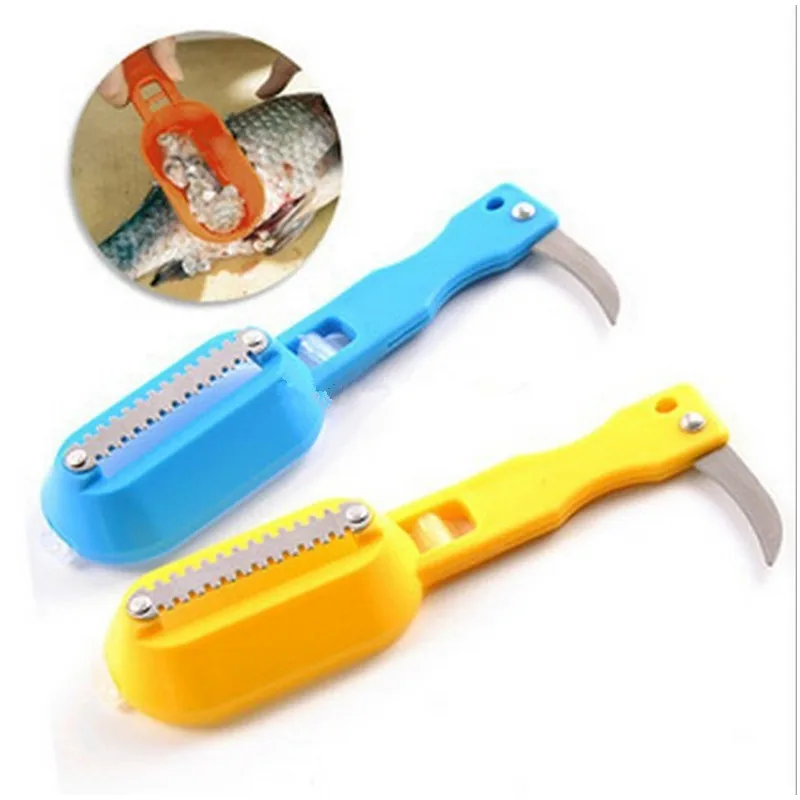 

1Pcs Wholesale fish tool easy to fish scale scraper plane fish cleaner +fish knife