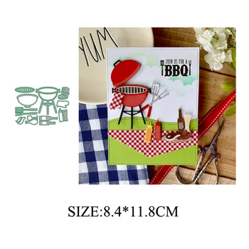

LLove CCraft BBQ set 2019 NEW Metal Cutting Dies Scrapbooking for Card Making Photo Album DIY Embossing Cuts