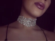 Hot Sale Flower Crystal Chocker Necklace women 2017 Rhinestone Chokers Statement Necklaces Luxury Women Jewelry