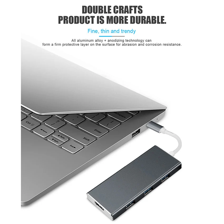 

7 in 1 USB-C USB C Hub with Type-C Power Delivery 4K Video HD SD/TF Card Reader USB 3.0 HUB For MacBook Pro Type C Hub