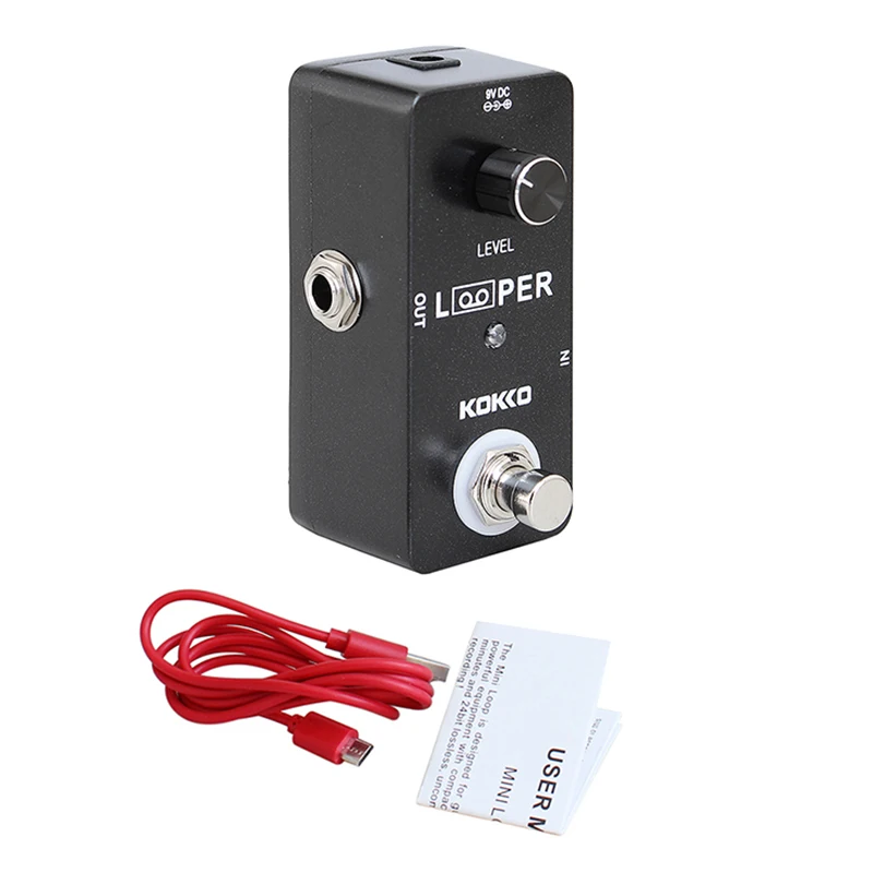 KOKKO педаль для гитары Looper 24bit без потерь Профессиональная Гитара с эффектом баса