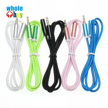 

Braid Frosted Aux Cable Headphone Extension Cable 3.5mm Jack Male to Female For Computer Audio Headphone Extender Cord100pcs/lot