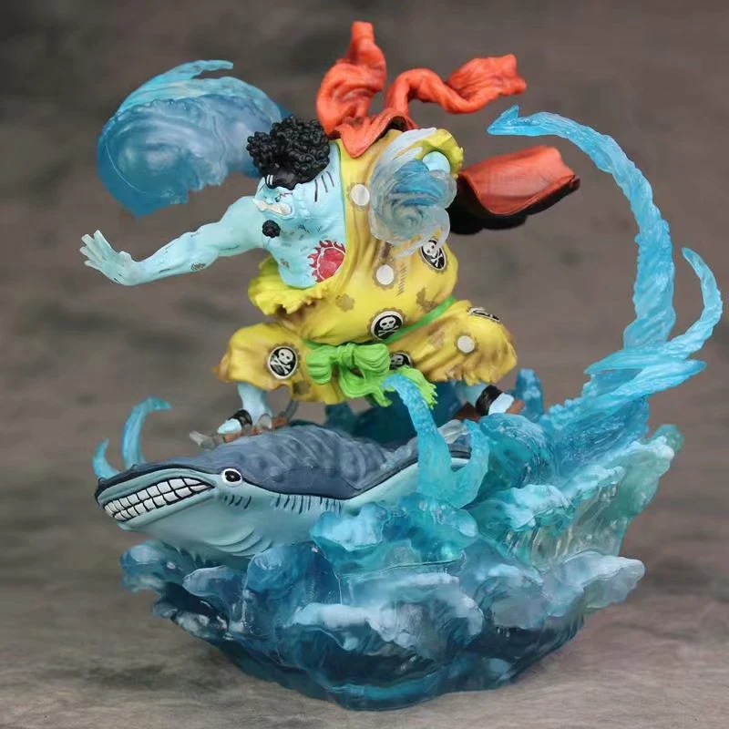 

ONE PIECE Whale shark Seven Warlords of the Sea Jinbei PVC Action Figure Collectible Model Toy BOX 21CM Battle damage very fat