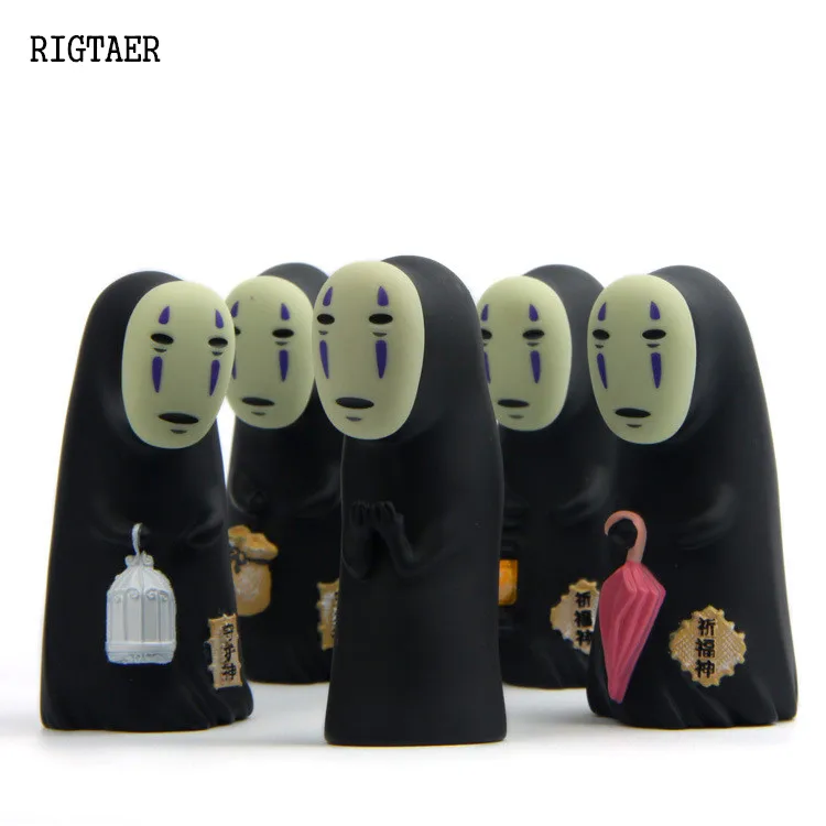 

baby toys Spirited Away No Face Man Vinyl Action Figure dolls Miyazaki Hayao Anime Kaonashi Model 8cm Decoration Doll Kids Toys