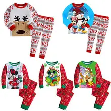 Cartoon Kids Snowman Min Pajamas Set Boys Long Sleeve Spring Sleepwear Clothing Baby Lovely Pyjamas Suit Children Xmas Costumes