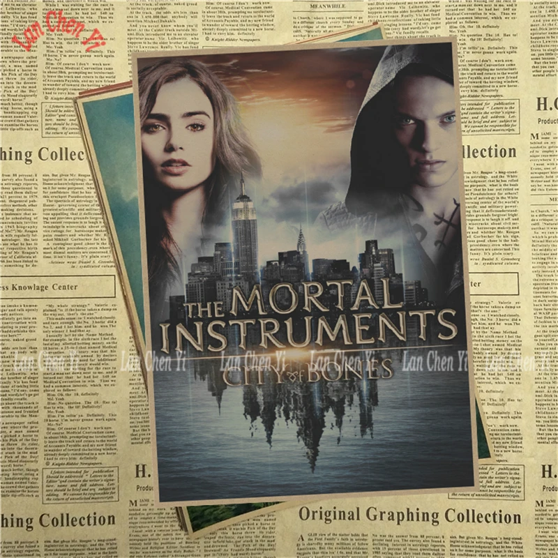 Sci fi экшн-фильм The Mortal Instruments: Город костей крафт-бумага плакат настенная бумага украшение интерьера - Цвет: Кофе