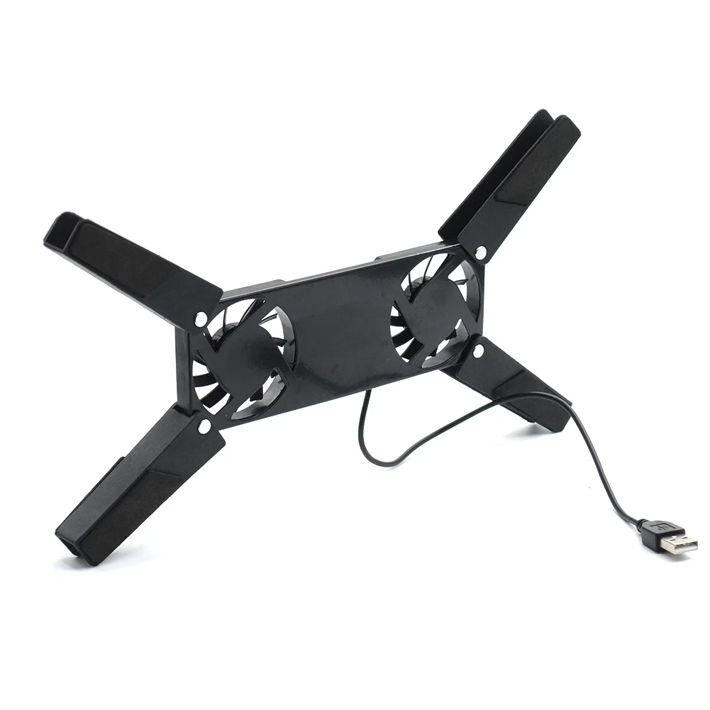 

USB Foldable 2 Cooling Fan Pad Cooler Stand Base for Laptop Notebook