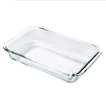 

Clear Oblong Toughened Glass Baking Dishes Pan Oven Basics Plate Bakeware Non-Stick Kitchen Tool Cheese Rice Tray