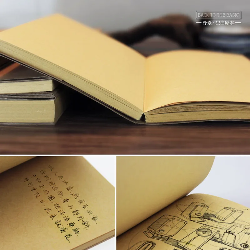 

Vintage Sketchbook 32K/16K Drawing Illustration Sketch Book Blank Pages Notebook Arts Supplies Diary Travel Journal Stationery