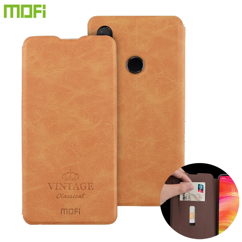 

MOFi For Xiaomi Redmi 7 6.26" Case Flip PU Leather Case For Xiaomi Redmi 7 Book Style PU Leather Stand Soft TPU Back Cover