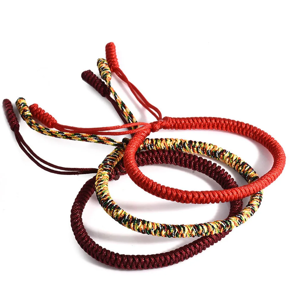 

Hot Sale 1Pc Fashion Adjustable Red Thread String Bracelet Lucky Handmade Rope Lover Couple Anklet Decoration Jewelry Gift