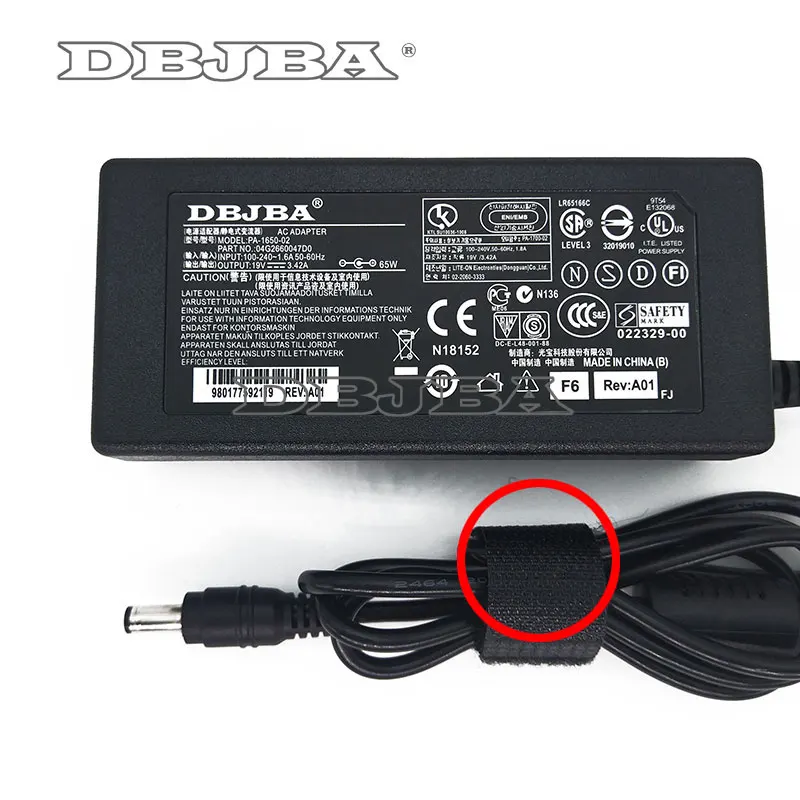 19V 3.42A AC laptop adapter power supply for MSI VR220 VR420 MS 