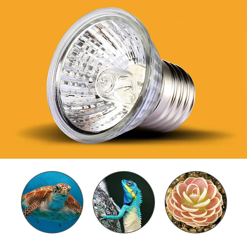 

UVA+UVB 3.0 Reptile Lamp Bulb Turtle Basking UV Light Bulbs Heating Amphibians Lizards Temperature Controller 25W 50W 75W E27