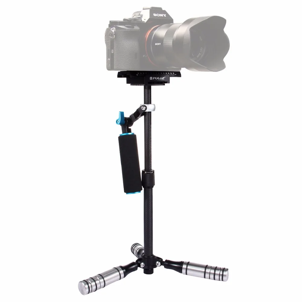 PULUZ Мини Ручной Стабилизатор из углеродного волокна steadicam для DSLR видео камеры портативный светильник устойчивый cam лучше, чем S40 S60T