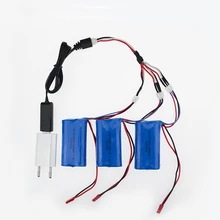 UE plug chargeur USB 1to3 câble 7.4 V 1500 Mah 18650 Batterie Pièces pour MJX T40 T40C F39 F49 T39 Syma 822 RC Hélicoptère en gros