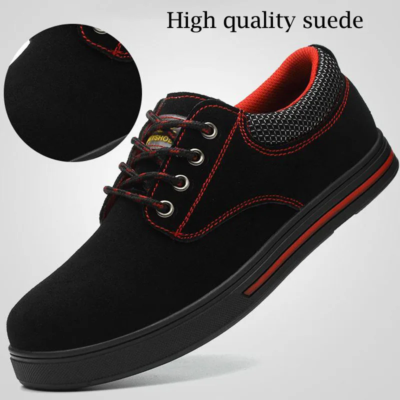 Защитная обувь со стальным носком, обувь для мужчин, Рабочая обувь, Мужская дышащая сетка, Размер 12, износостойкая обувь GXZ016