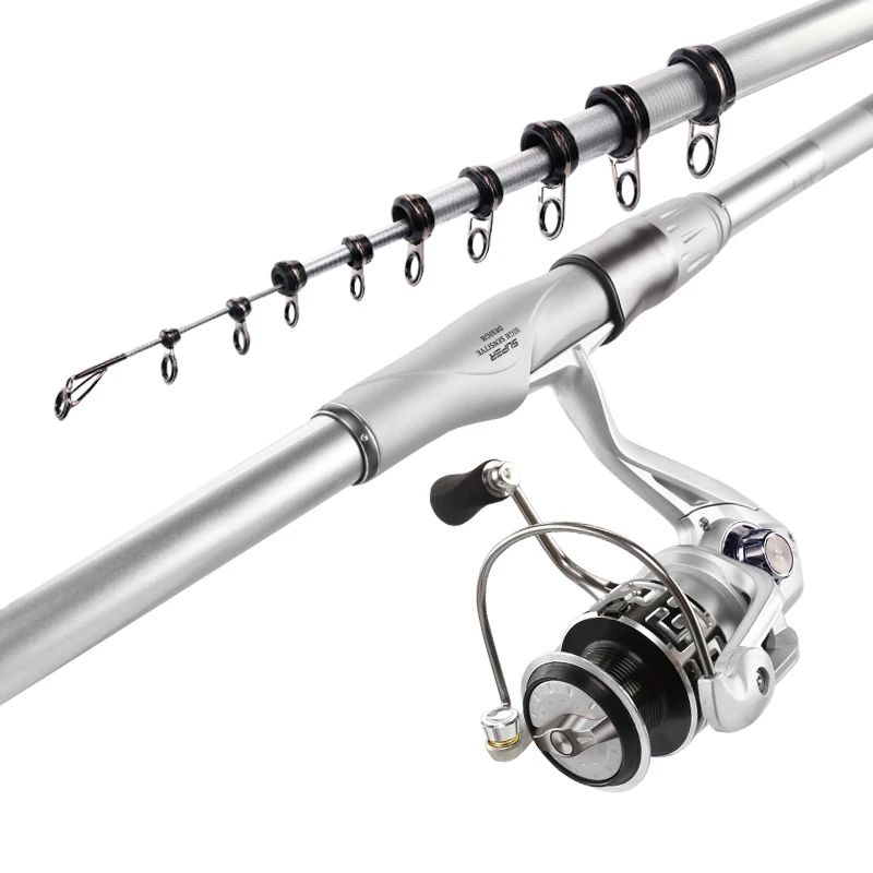 Rock fishing rods Ultra light super hard pole with Spinning Reel rounds