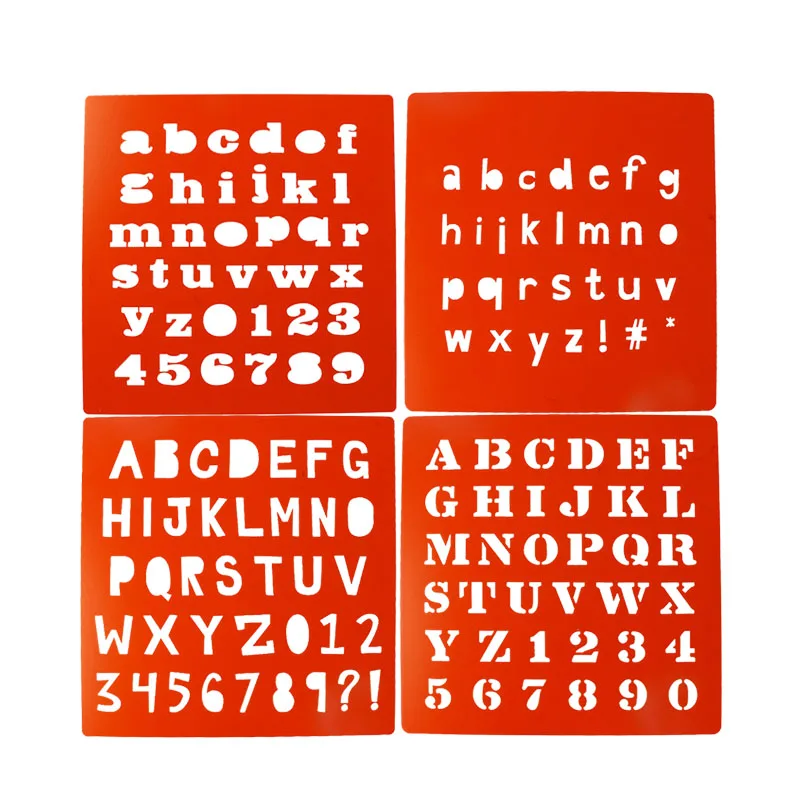 20x20cm Letters Cake Stencils Photo Album Template Wall Paiting