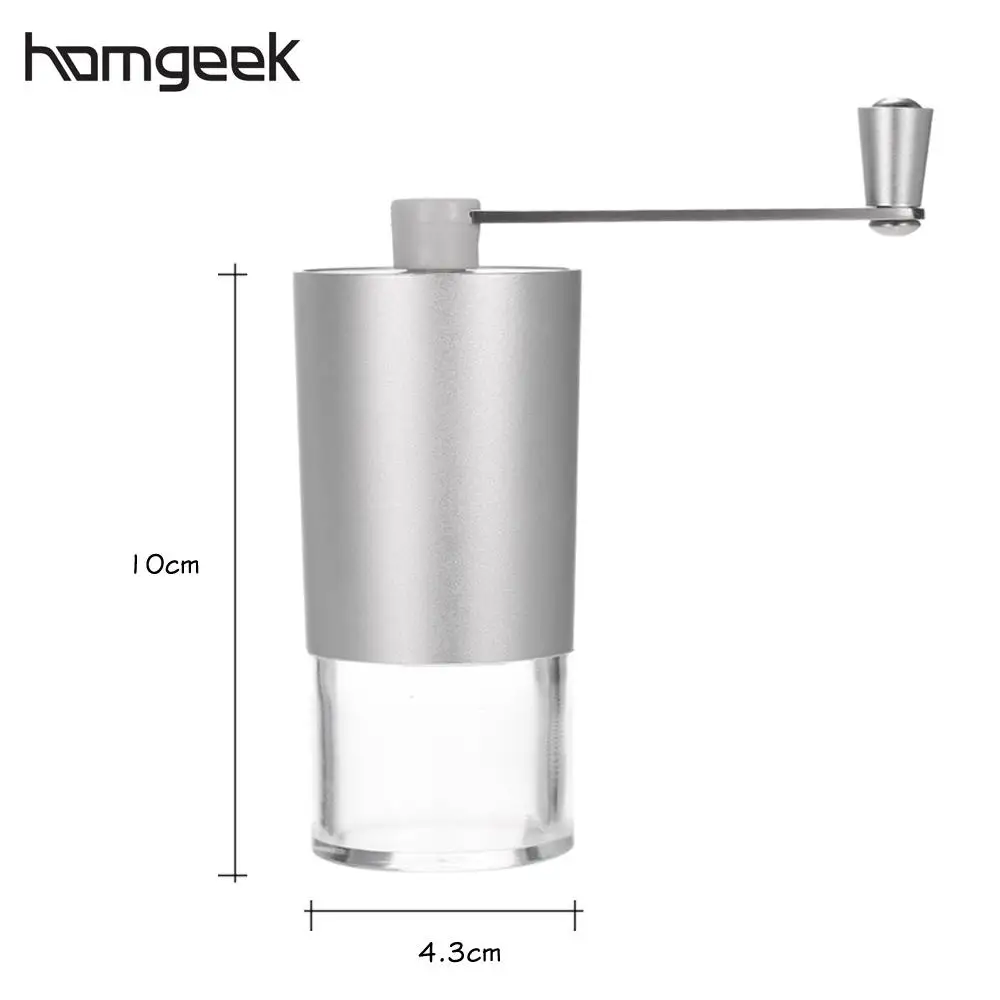 Кофемолка серебряная алюминиевая ручная кофемолка мельница кухонные аксессуары шлифовальный инструмент
