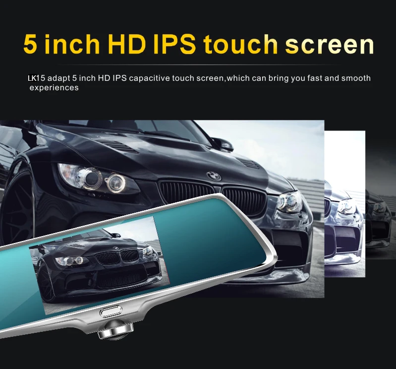 panoramic monitoring system car dvr rearview mirror camera dashcam recorder10