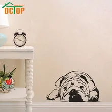 Hot Sale Vinyl Art Wall Decals Living Room Home Decor Lazy Bulldog Wall Sticker Nursery hot sale welcome sweet home wall sticker for living room