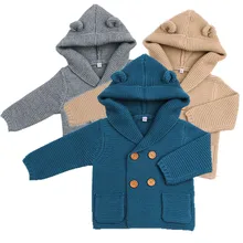 New Autumn Winter Sweaters font b Baby b font Boys Girls Cartoon Cardigan Ears Clothing Newborn