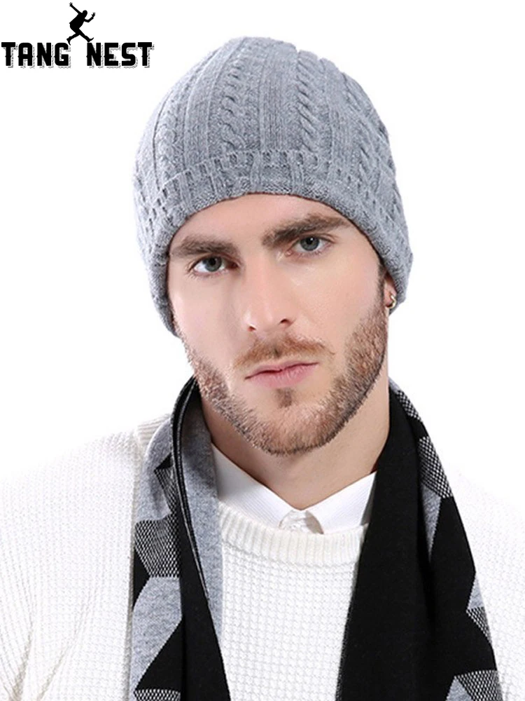 TANGNEST Winter Knitted Men's Hats Warm Fashion HIgh Quality Top