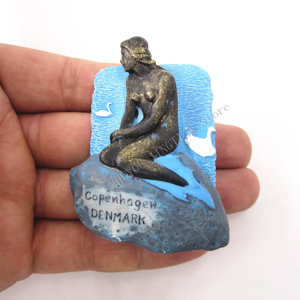 Copenhen Дания магниты на холодильник 3D Русалка из смолы магнитные стикеры на холодильник сувениры для туристов украшения дома аксессуары