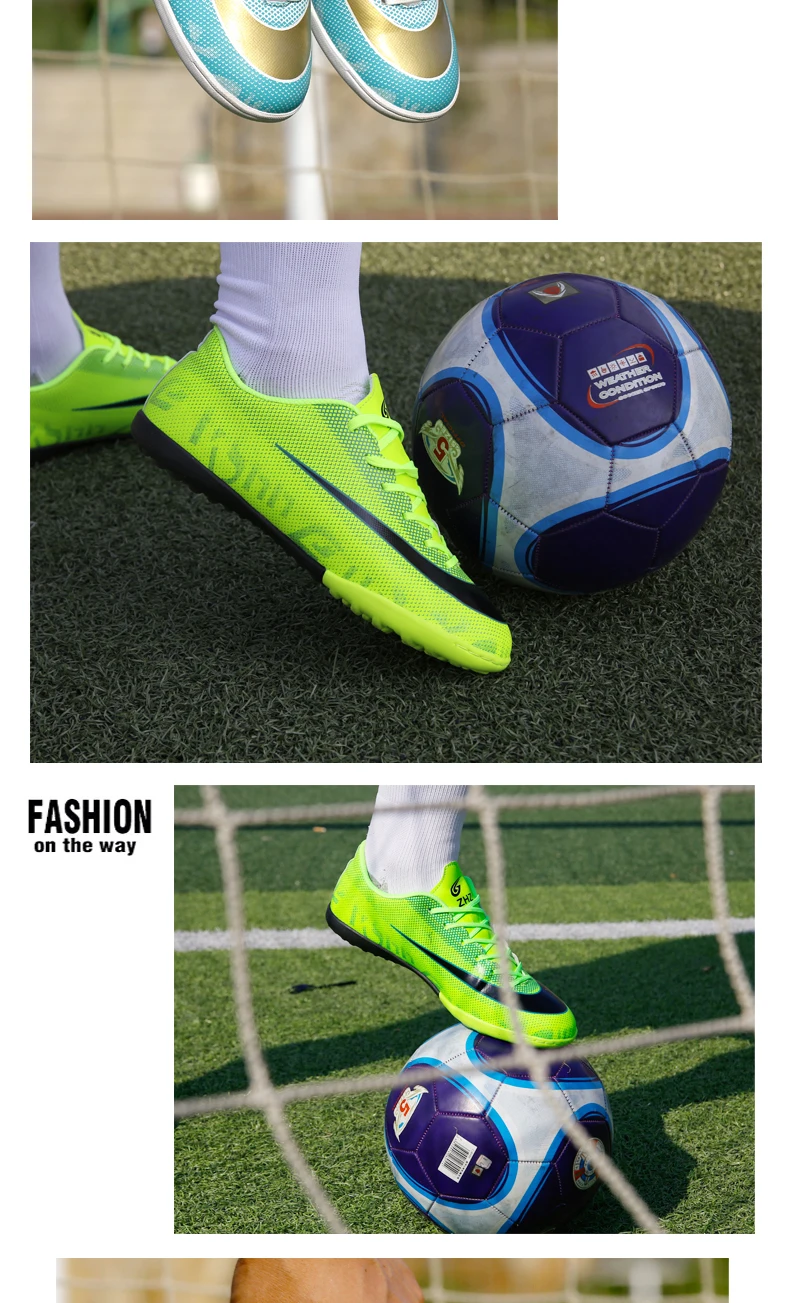 ZHENZU/профессиональные футбольные бутсы для мужчин и мальчиков; футбольные бутсы; детские спортивные кроссовки; chaussure de foot