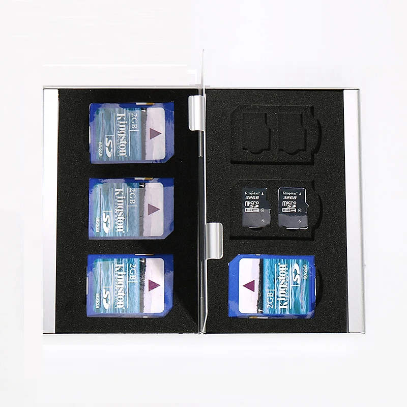 18 in 1 Aluminum Storage Box Bag Memory Card Case Holder Wallet Large Capacity For 6* SD Card 12*Mirco SD in memory poetry card grandpa