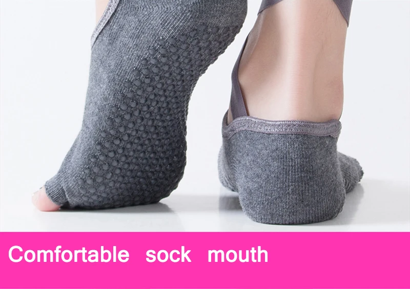 CrazyFit спортивные носки для йоги женские поперечные ремни 5 с открытым носком Нескользящие противоскользящие спортивные дышащие носки для йоги с пятью пальцами