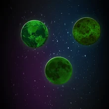 30cm Luminous Planets DIY Wall Sticker Removable PVC Luminous Planet Glow In The Dark Wall Stickers Kids Room Decoration