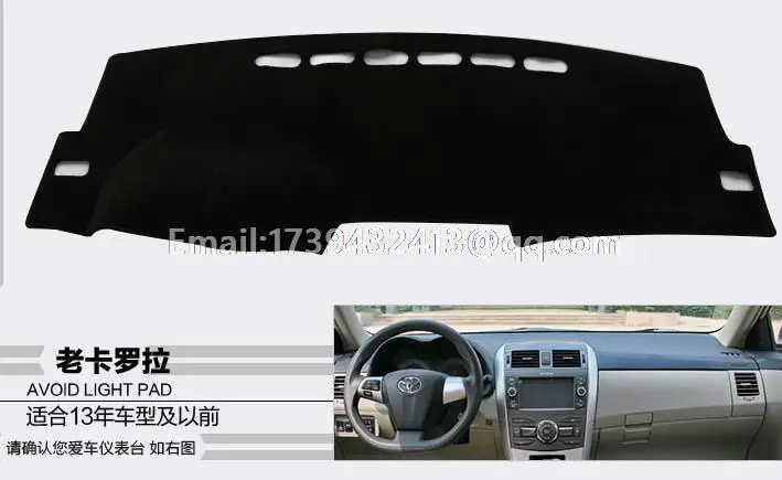 

for Toyota Corolla Axio Altis 2004 2007 2011 2013 2014 2016 2015 2016 dashmats car-styling accessories dashboard cover