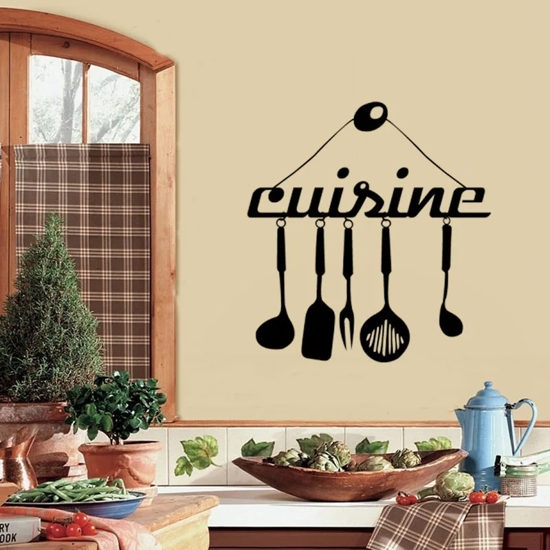 Hot restaurant kitchen utensils home decoration removable wall stickers waterproof wallpaper JG1054 | Дом и сад