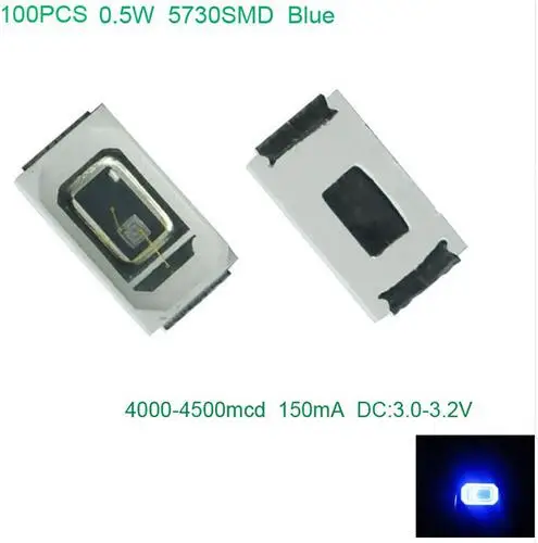 Полноцветная светодиодная лампа 5730 0 5 Вт 5730/5630 SMD 15 18 лм 2 3 в 150 мА 50 шт./лот быстрая
