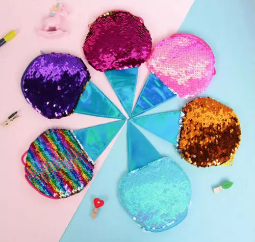 

Baby Girl Ice Cream Crossbody Bag Sequin Coin Kids Purse Money Pouch Wallet Summer 2019