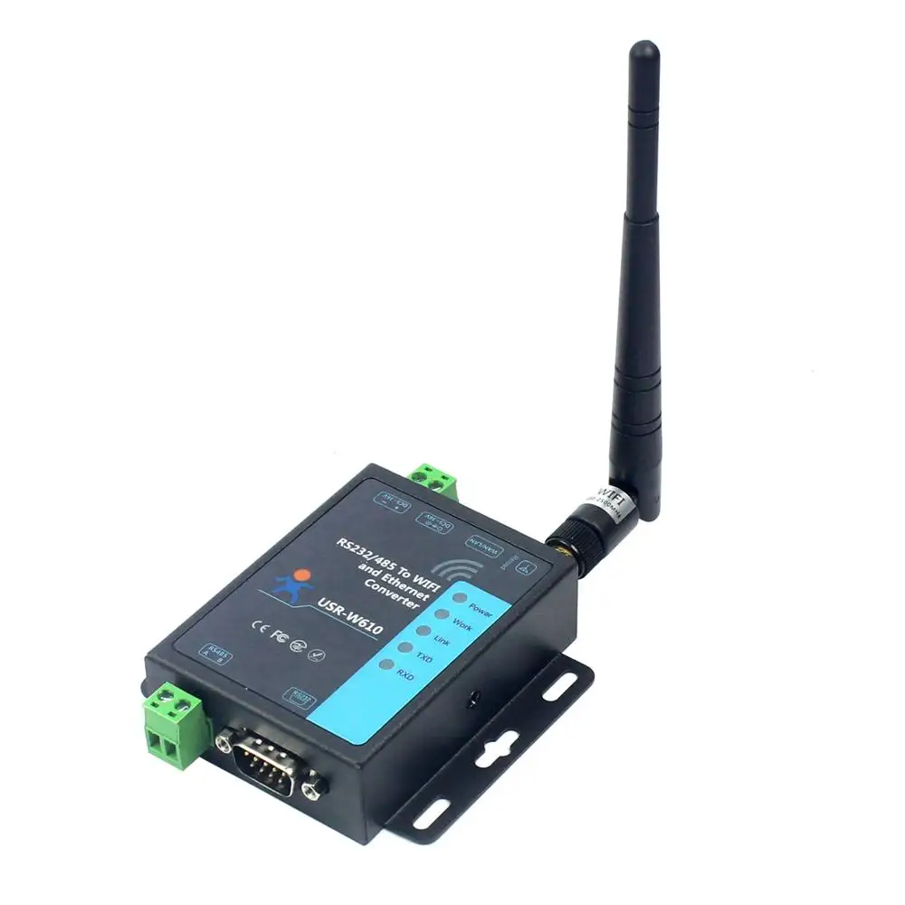 USR-W610 последовательный к Wi-Fi, ethernet беспроводной конвертер RS232 RS485 последовательный сервер Поддержка сторожевой Шлюз Modbus порты TCP, UDP Client171