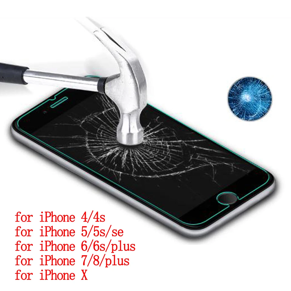Защитная пленка для экрана из закаленного стекла IPhone X XR XS Max 8 7 6 6S Plus 5 5S SE|Защитные