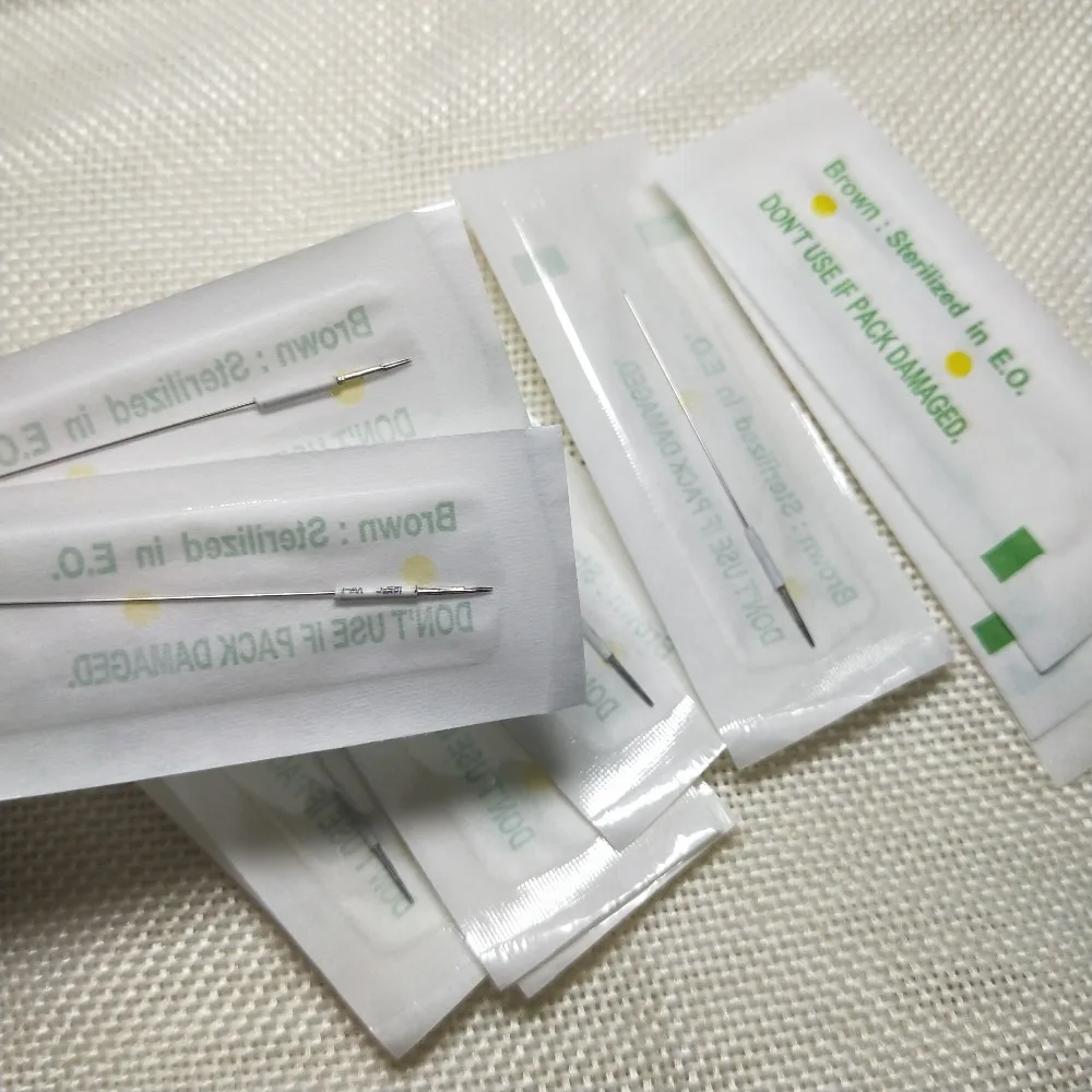 100 Pcs Disposable Sterilized 5RL Needles Permanent Makeup Traditional