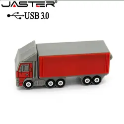 JASTER горячая распродажа высокое Скорость флеш-накопитель USB 3,0 4 ГБ 8 16 32 64 мультфильм красный большой грузовик USB реального ёмкость memory stick