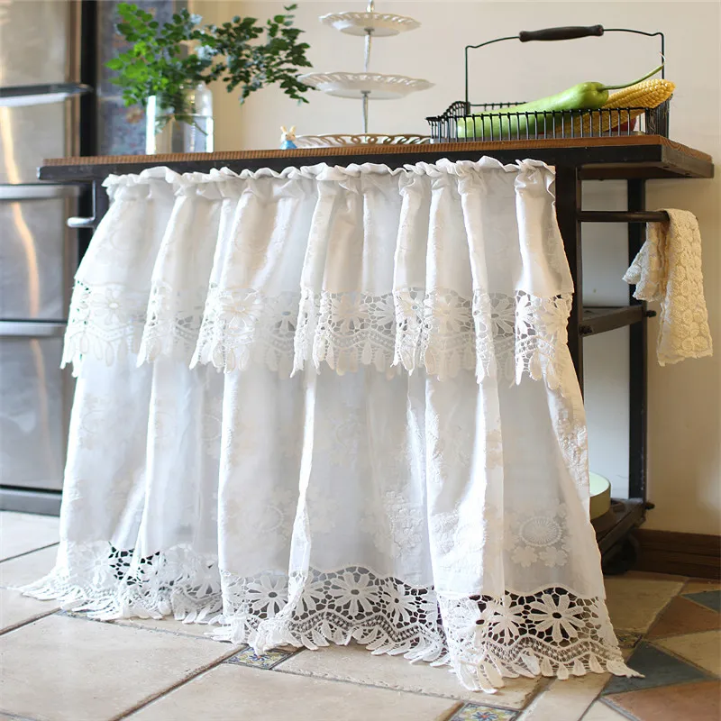 Free Shipping High Quality Tube Embroidery Curtain Double Layer