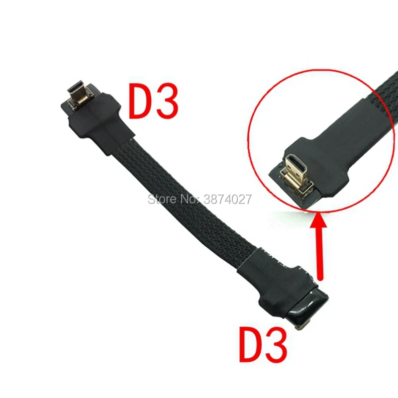 D3 FPV Micro HDMI Mini адаптер 5 см FPC плоский кабель 2 0 экранированный для мультикоптера