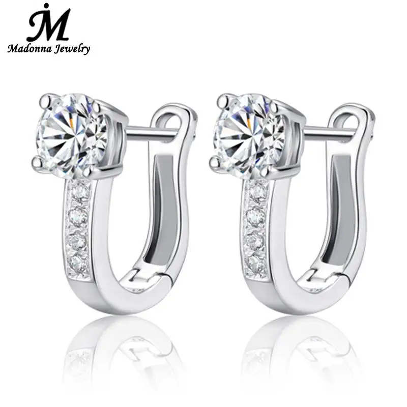 Fashion 925 sterling silver stud earrings jewelry luxury Rhinestone inlaid Udesign ear buckle earrings women jewelry