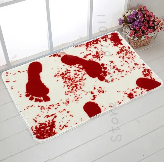 Novelty Blood Bath Mat Water Absorption Non slip Bloody Bathroom Mat